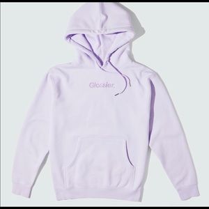NWT Limited Edition Glossier Lavender Hoodie WITH STICKERS